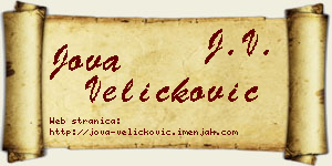 Jova Veličković vizit kartica
